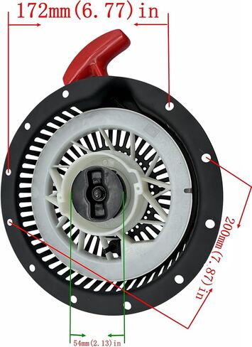 YAMAKATO Universal Pull Start Assembly for Honda and Clone 196cc 208cc 212cc 224cc Portable Generators and Engines, for 6 Bolt or 4 Bolt Recoil Starter Cord Rope Assy in Saudi Arabia