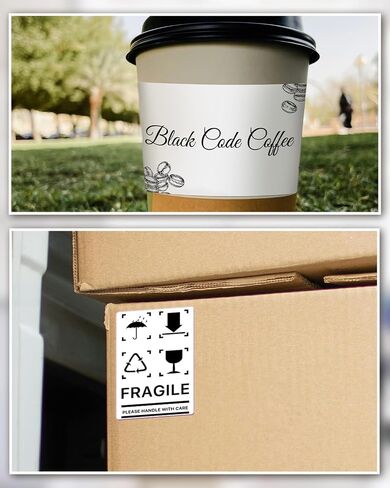 iEager 3" x 2" Thermal Label Stickers, Rectangle Labels for Label Printers, Self-Adhesive Thermal Stickers with Perforation Line, 500 Labels/Roll, White in Saudi Arabia