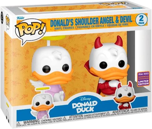 Funko Disney Pop! Donald's Shoulder Angel & Devil Vinyl Figure Set 2022 Wondrous Convention Exclusive MULTI NONE in Saudi Arabia