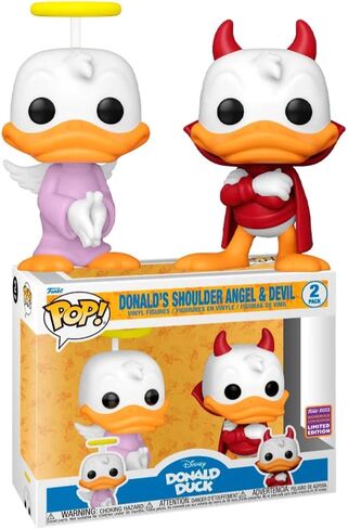 Funko Disney Pop! Donald's Shoulder Angel & Devil Vinyl Figure Set 2022 Wondrous Convention Exclusive MULTI NONE in Saudi Arabia