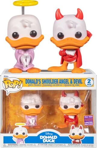 Funko Disney Pop! Donald's Shoulder Angel & Devil Vinyl Figure Set 2022 Wondrous Convention Exclusive MULTI NONE in Saudi Arabia