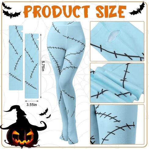 6 Pcs Christmas Nights Couple Costumes Accessories Men Santa Women Scar Costumes Skeleton Gloves for Christmas Halloween Movies Cosplay in Saudi Arabia