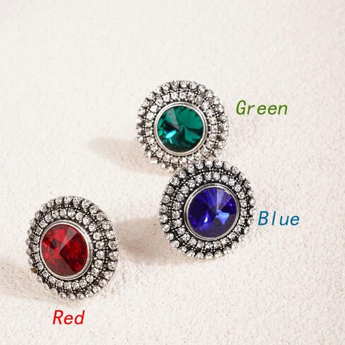 YERTTER Vintage Crystal Ring Rhinestone Finger Ring Boho Adjustable Size Rings Open Ring Women Girls Ethnic Fashion Style Ring Party in Kuwait