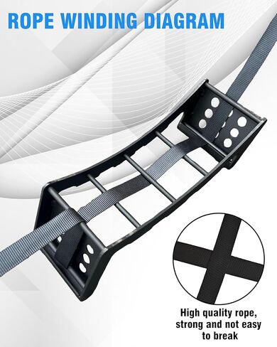 سلم عجلة احتياطي محمول عالمي غير قابل للانزلاق مناسب للشاحنة وسيارات الدفع الرباعي والبيك أب مع مشدود حبل مناسب لعجلة مقاس 24 بوصة - 35 بوصة in Kuwait