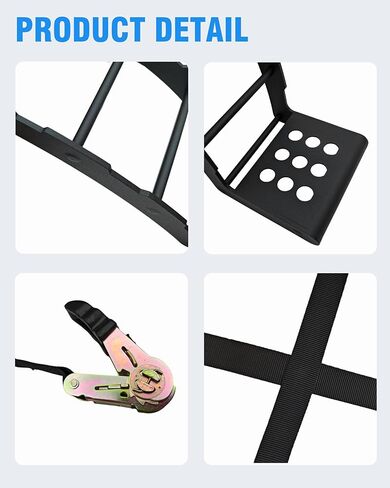 سلم عجلة احتياطي محمول عالمي غير قابل للانزلاق مناسب للشاحنة وسيارات الدفع الرباعي والبيك أب مع مشدود حبل مناسب لعجلة مقاس 24 بوصة - 35 بوصة in Kuwait