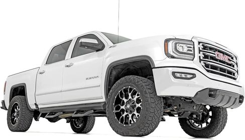 خطوات ألومنيوم قابلة للتعديل SRX2 من Rough Country لسيارة 07-18 Chevy/GMC 1500-11009A in Saudi Arabia