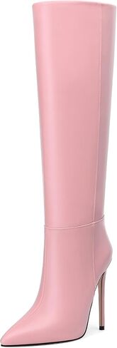 MOVINSTEPS Knee High Boots for Women Stiletto High Heel Pointed Toe Slip on Long Boots Elegant Comfortable Fashion Fall Shoes in Saudi Arabia