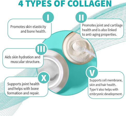 Vanilla Multi Collagen Protein Powder - Hydrolyzed Bovine Collagen Peptides, Albumen Protein, Hydrolyzed Marine Collagen Peptides, Natural Flavors in Saudi Arabia