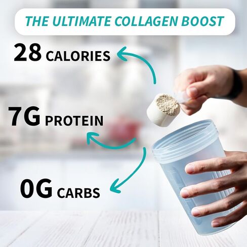 Vanilla Multi Collagen Protein Powder - Hydrolyzed Bovine Collagen Peptides, Albumen Protein, Hydrolyzed Marine Collagen Peptides, Natural Flavors in Saudi Arabia