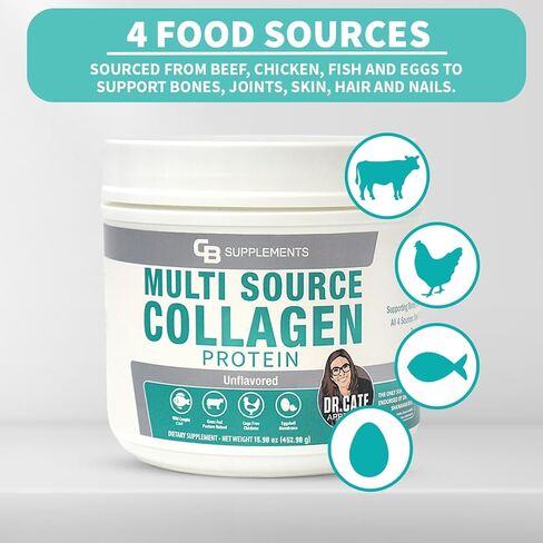 Vanilla Multi Collagen Protein Powder - Hydrolyzed Bovine Collagen Peptides, Albumen Protein, Hydrolyzed Marine Collagen Peptides, Natural Flavors in Saudi Arabia