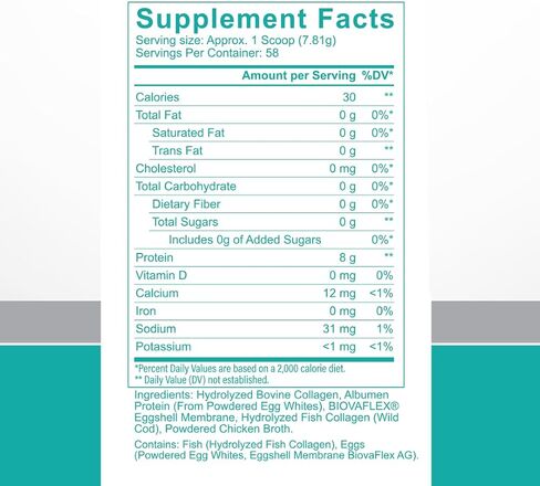 Vanilla Multi Collagen Protein Powder - Hydrolyzed Bovine Collagen Peptides, Albumen Protein, Hydrolyzed Marine Collagen Peptides, Natural Flavors in Saudi Arabia