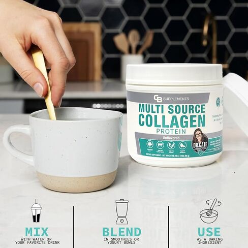 Vanilla Multi Collagen Protein Powder - Hydrolyzed Bovine Collagen Peptides, Albumen Protein, Hydrolyzed Marine Collagen Peptides, Natural Flavors in Saudi Arabia