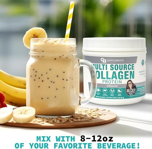 Vanilla Multi Collagen Protein Powder - Hydrolyzed Bovine Collagen Peptides, Albumen Protein, Hydrolyzed Marine Collagen Peptides, Natural Flavors in Saudi Arabia
