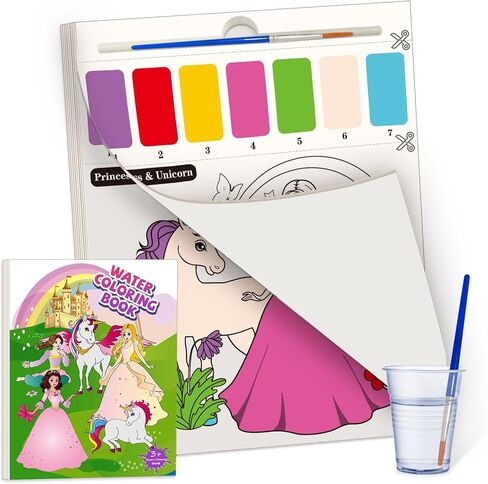Paint By Water Books for Kids,Forest Animals Coloring Books-No Mess Painting for Toddlers,Travel Activities for Kids Ages 4-8，Magical Paint Set Fit for Birthday Toy Gift in Saudi Arabia