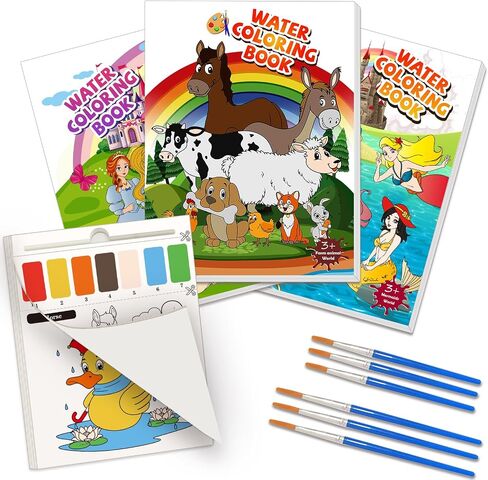 Paint By Water Books for Kids,Forest Animals Coloring Books-No Mess Painting for Toddlers,Travel Activities for Kids Ages 4-8，Magical Paint Set Fit for Birthday Toy Gift in Saudi Arabia