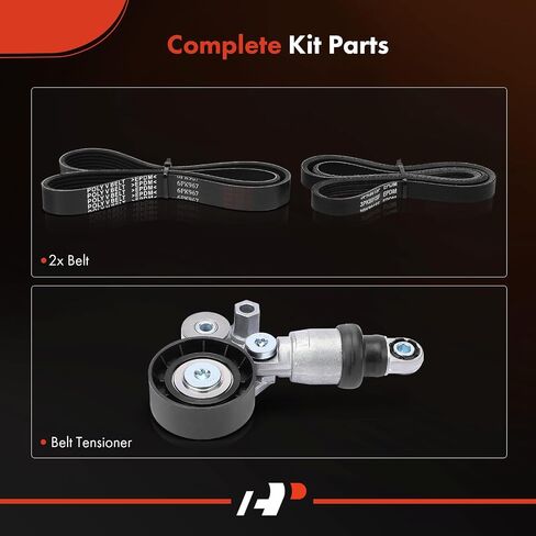 مجموعة محرك الحزام الأفعواني A-Premium متوافقة مع Mazda CX-5 CX5 2015-2023، 3 2014-2023، 3 Sport 2014-2017 2019-2023، 6 2014-2021، CX-9 CX9 2019، CX-3 CX3 2021- 2.0 لتر 2.5 لتر in Saudi Arabia