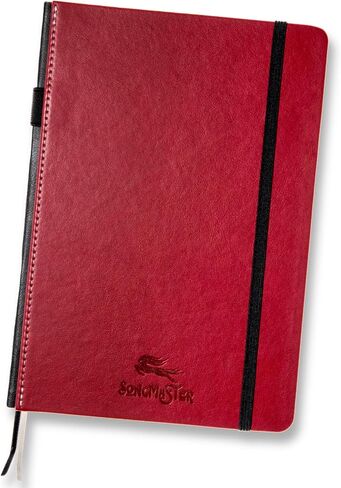 Songmaster Songwriter Journal مقاس 5x8 بوصة • دفتر ملاحظات للموسيقى مصنوع من الجلد النباتي من Crazy Horse • 180 صفحة بغلاف مقوى للموسيقى، مخطوطة ورقية، دفتر ملاحظات ورقي، مجلة الموسيقى، 150 درسًا مجانيًا في iVideosongs in Saudi Arabia