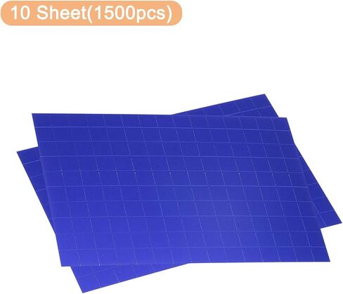 1500 قطعة من بلاط الفسيفساء من المرايا ذاتية اللصق من uxcell، مقاس 10 × 10 مم، ملصق بلاط كرة ديسكو زجاجي مربع صغير لصنع ديكورات كرة الديسكو بنفسك، أزرق in Saudi Arabia