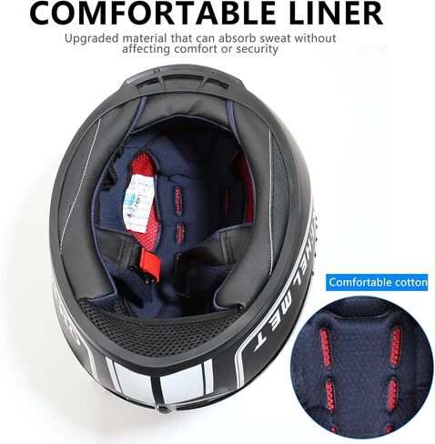 QK111 Compact Lightweight Full Face Motorcycle Street Bike Helmet with Extra Tinted Visor DOT Approved in Saudi Arabia