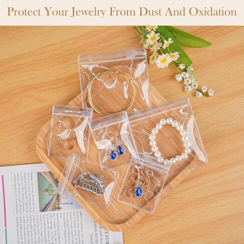 3-in-1 Acrylic Jewelry Organizers and Storage with 40 Portable Anti Tarnish Jewelry Bags, Clear Jewelry Box Organizer with Handle, Travel Jewelry Case for Earrings Necklaces Bracelets for Women Girls in Saudi Arabia