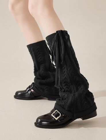 YELAIVP Women's Leg Warmers Knit Kawaii Y2K Harajuku Leg Warmers with Adjustable String for Women Lolita Accessories in Saudi Arabia