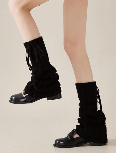 YELAIVP Women's Leg Warmers Knit Kawaii Y2K Harajuku Leg Warmers with Adjustable String for Women Lolita Accessories in Saudi Arabia