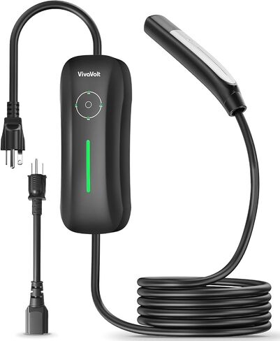 Level 1/2 Charger for Tesla,8/10/13/16A Current Adjustable with 16.4ft Charging Cord, NEMA6-20 Plug with NEMA5-15 Adapter,Portable Charger for Tesla Model 3/Y/X/S in Saudi Arabia
