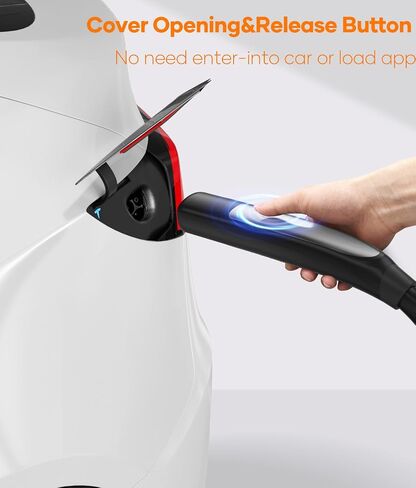 Level 1/2 Charger for Tesla,8/10/13/16A Current Adjustable with 16.4ft Charging Cord, NEMA6-20 Plug with NEMA5-15 Adapter,Portable Charger for Tesla Model 3/Y/X/S in Saudi Arabia
