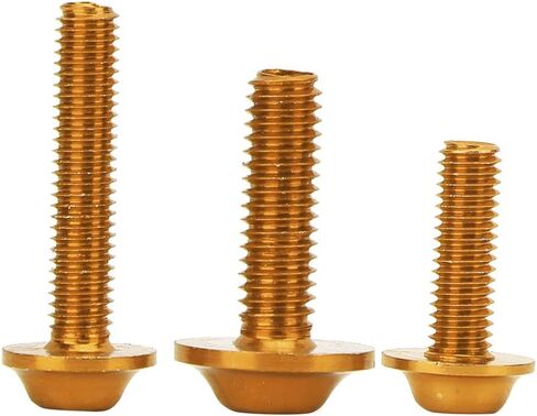 Universal Fairing Bolts Kit, 158 Pcs M5 M6 Motorcycle Windscreen Screws Fasteners Mounting Kits Washers Nuts Screws Clips for Sport Bikes(Gold) in Saudi Arabia