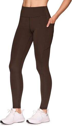 RBX Activewear Women's Workout Legging, Full Length Legging for Women Ruched Waist Squat Proof Yoga Tights with Pockets in Kuwait