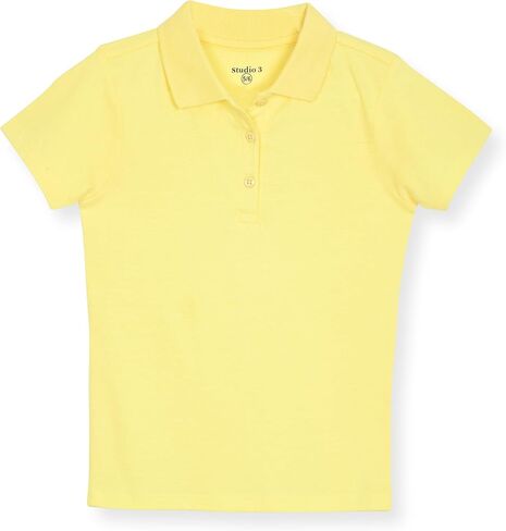 Studio 3 Girls' 4-Pack Soft Jersey Short Sleeve Polo Shirts in Kuwait