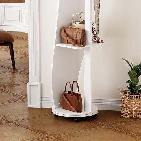 Full Length Mirror, Full Body Mirror Floor Mirror with Coat Rack with Wheels, Large Mirror Free Standing Mirror with Clothes Rack for Living Room, Bedroom and Apartment. in Saudi Arabia
