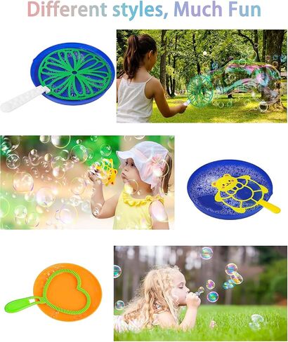 Giant Bubble Wands, Big Bubble Wands Toys Set with Tray Bulk Funny Bubbles Maker for Kids Toddlers Adults Summer Outdoor Activities Birthday Gifts Bubble Party Favors, 22 Pcs in Saudi Arabia