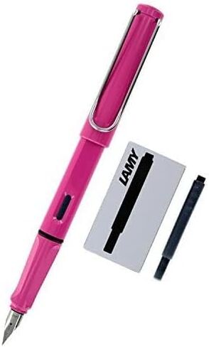 Lamy Safari Fountain Pen (14F) Sky Blue + 5 Black Ink Cartridges (O158944) in Saudi Arabia