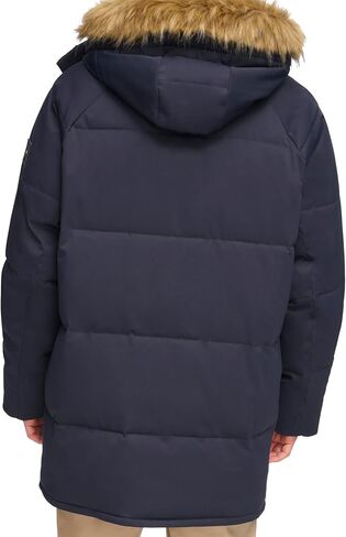 Tommy Hilfiger Men's Arctic Cloth Heavyweight Performance Parka Down Alternative Fur Lined Hood Outerwear Coat in Saudi Arabia