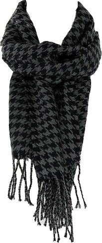 Houndstooth Scarf - Cashmere Feel Scarf Women Men - Scarves for Women Lightweight - Soft Plaid Scarf in Saudi Arabia