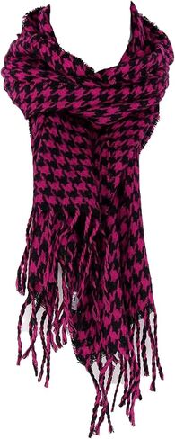 Houndstooth Scarf - Cashmere Feel Scarf Women Men - Scarves for Women Lightweight - Soft Plaid Scarf in Saudi Arabia