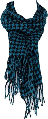 Houndstooth Scarf - Cashmere Feel Scarf Women Men - Scarves for Women Lightweight - Soft Plaid Scarf in Saudi Arabia