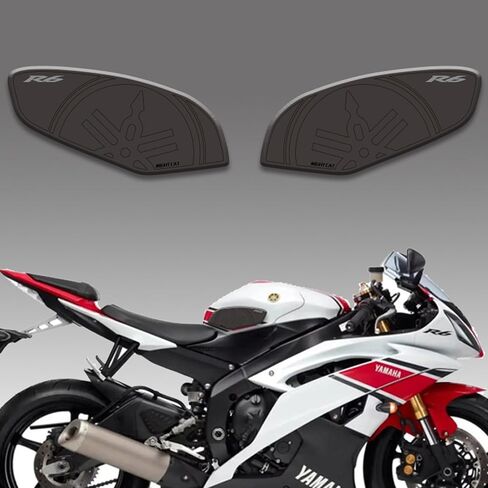 NIGHT CAT Motorcycle Tank Pad,Compatible with YZF-R6 2008-2016,Fuel Tank Sticker Fishbone Sticker Anti-Skid Sticker Fuel Tank Protection Sticker,Tank Side Traction pad（Tank Side Traction pad） in Saudi Arabia