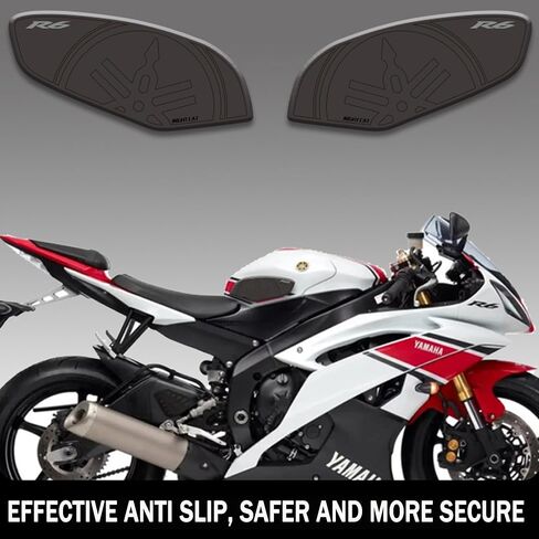 NIGHT CAT Motorcycle Tank Pad,Compatible with YZF-R6 2008-2016,Fuel Tank Sticker Fishbone Sticker Anti-Skid Sticker Fuel Tank Protection Sticker,Tank Side Traction pad（Tank Side Traction pad） in Saudi Arabia