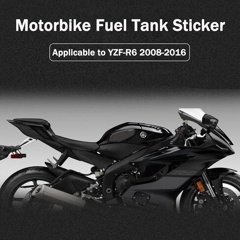 NIGHT CAT Motorcycle Tank Pad,Compatible with YZF-R6 2008-2016,Fuel Tank Sticker Fishbone Sticker Anti-Skid Sticker Fuel Tank Protection Sticker,Tank Side Traction pad（Tank Side Traction pad） in Saudi Arabia