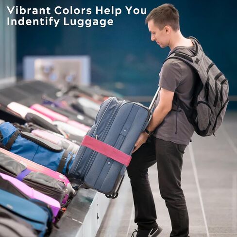 Ferris 4 Pack Luggage Straps TSA Approved - Adjustable Luggage Strap Luggage Belt Strap Suitcase Belt Strap Luggage Straps for Suitcases Bag Straps with Buckle Closure, Accessory for Travel (Green) in Saudi Arabia
