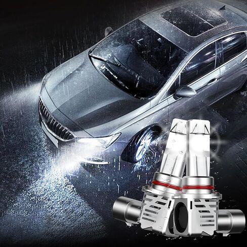 Gunhunt 2 قطعة 9005/HB3 لمبات السيارة، ضوء ضباب أبيض خفيف، مجموعات لمبات السيارة فائقة السطوع 6500K، شعاع ألومنيوم عالي، لمبة إضاءة لاسلكية HB3 لاستبدال الهالوجين in Kuwait