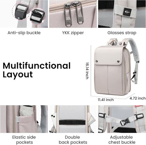 Smart Business Laptop Backpack Led Reflective Travel Backpack Three-Speed Adjustment Expandable Carry-On Laptop Bag for Cycling Work and Daily Use,for Men Women,Black in Saudi Arabia