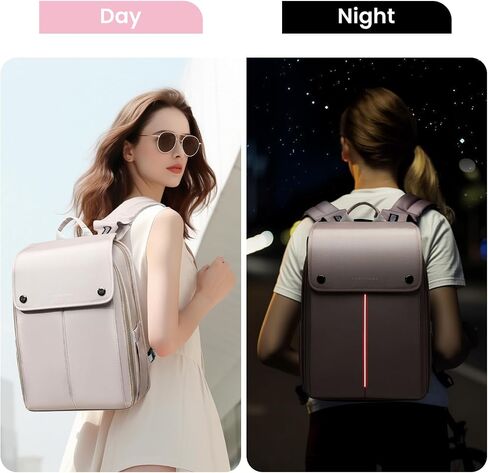 Smart Business Laptop Backpack Led Reflective Travel Backpack Three-Speed Adjustment Expandable Carry-On Laptop Bag for Cycling Work and Daily Use,for Men Women,Black in Saudi Arabia