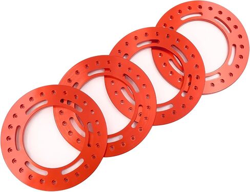 4PCS Aluminum Alloy 2.9" Beadlock Wheel Rim Replacement Rings for SCX6(AXI05000) RC Crawler Car Upgrade Metal Wheel Ring Parts (Blue) in Saudi Arabia