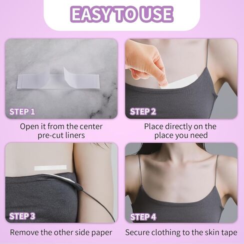 Clear Body Tape for Dress, Pants, 60 PCS Body Gentle Fashion Clothing Tape for Clothes, Double Sided Tape for All Skin Shades and Fabric in Saudi Arabia