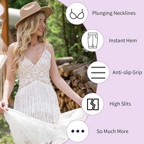 Clear Body Tape for Dress, Pants, 60 PCS Body Gentle Fashion Clothing Tape for Clothes, Double Sided Tape for All Skin Shades and Fabric in Saudi Arabia