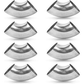8PCS Stainless Steel Mandrel Bend Elbow, 90 Degree Exhaust Elbow Pipe, 2.5 Inch OD - Thickness 16GA/.065"for Car Modified Exhaust Elbow Pipe, Stair Handrail, Exhaust System