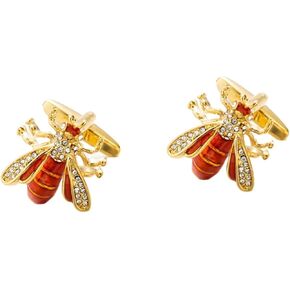 Bee Cufflinks for Men, Crystal Bumblebee Cufflinks, Hornet Wasp Bee Cuff Links, Honey Bee Shirt Tuxedo Cufflinks, Punk Animal Cufflinks French Cufflinks, Best Man Wedding Cufflinks